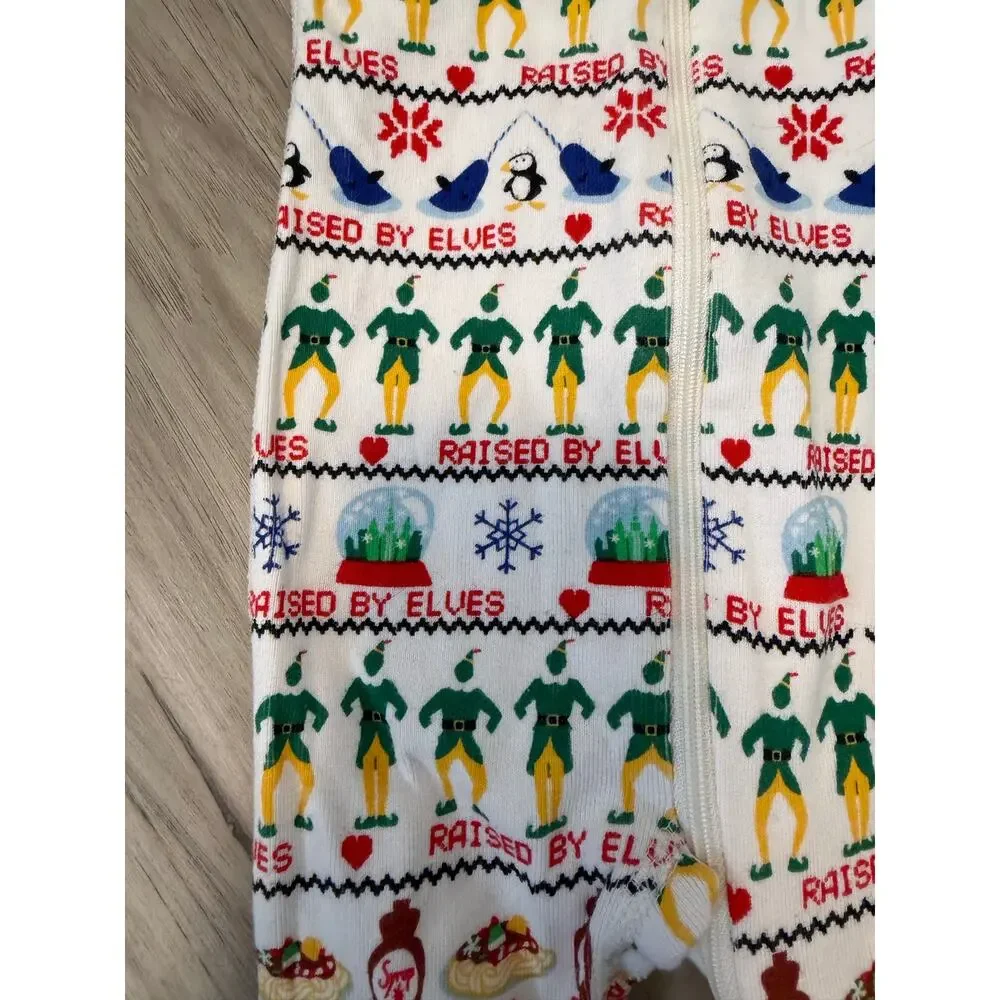 Hanna Andersson Elf HannaJams Zip Sleeper 0-3 Month Holiday Raised by Elves